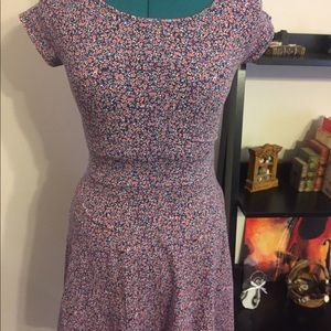 Flower Print skaters dress